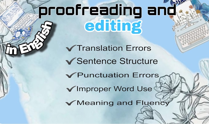 do proofreading and editing in english