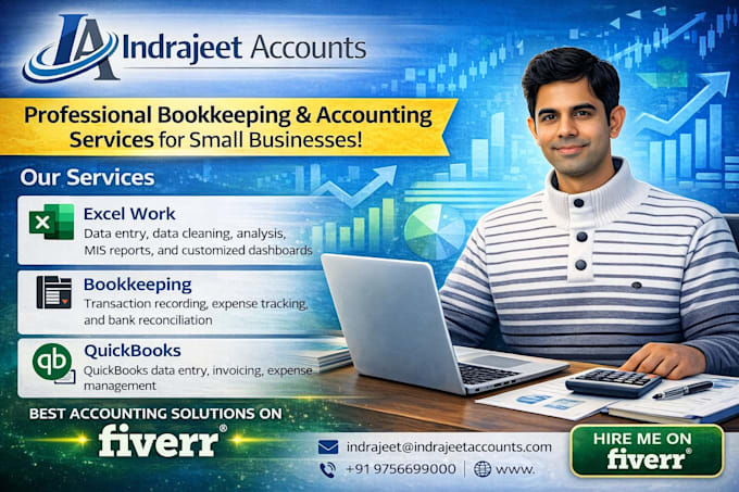accounting, bookkeeping, quickbooks, excel work