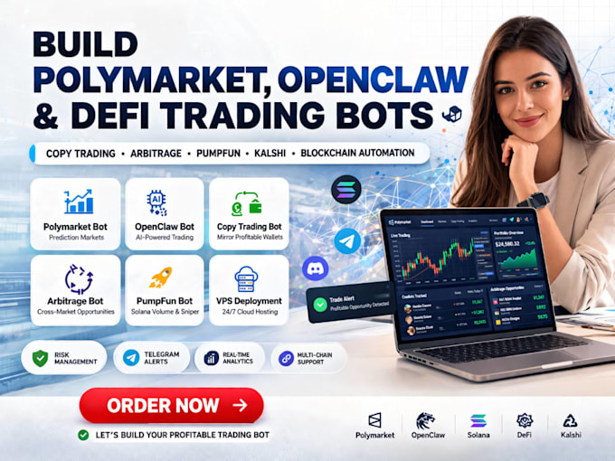build polymarket bot open clawbot nemoclaw blockchain developer defi trading bot