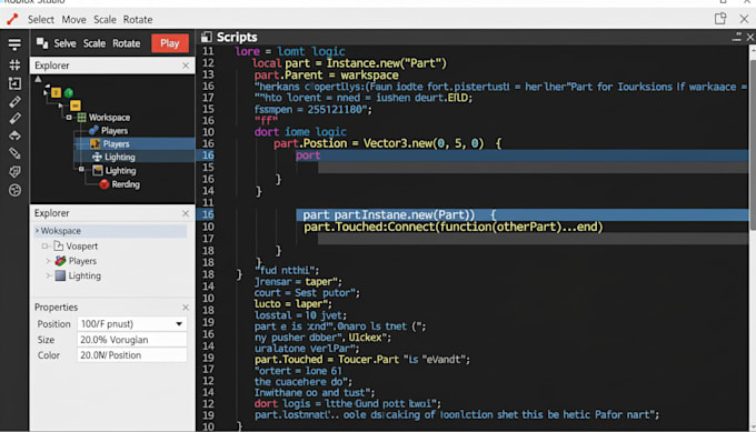 Script roblox systems gui, bugs oplossen, ui, ux, en game functies ...