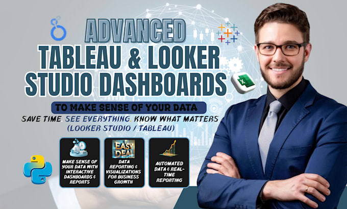 build tableau dashboard and looker studio data visualization reports