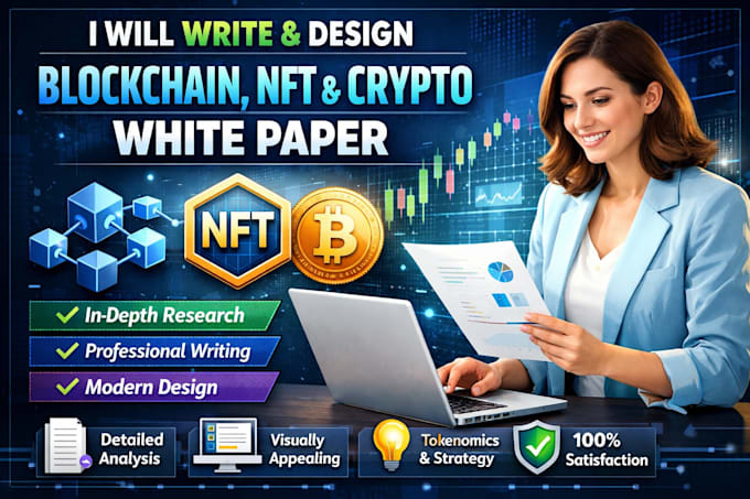 write and design blockchain, nft and crypto white paper