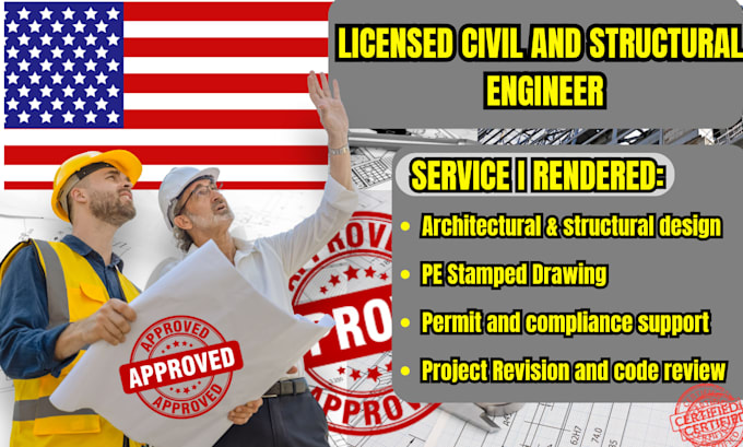 Licensed architect structural engineering pe stamp in new york city ...