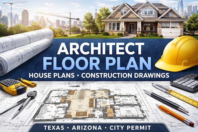 Architect floor plan house plans construction drawings texas arizona ...