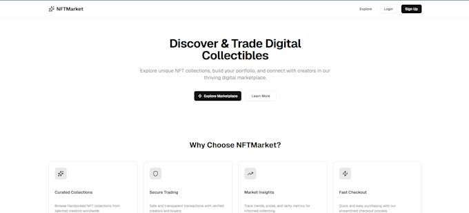 develop nft marketplace, nft minting engine, nft website, staking website