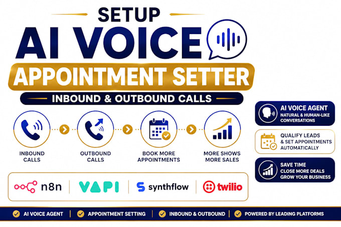 setup ai voice appointment setter using vapi synthflow twilio inbound outbound