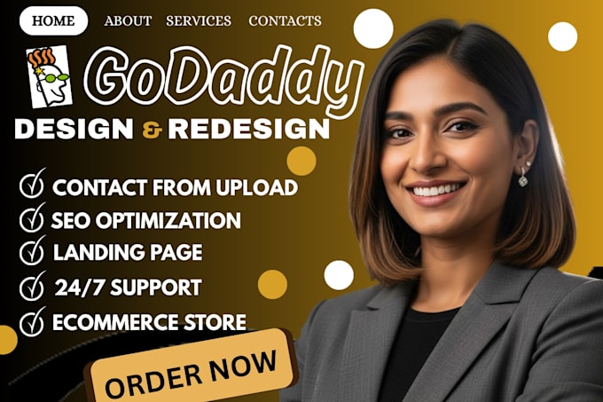 godaddy website design godaddy resdesign  website development develop godaddy