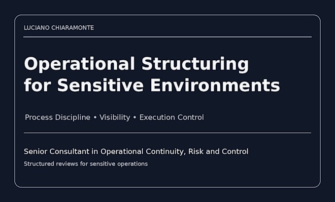 structure sensitive operational processes for control