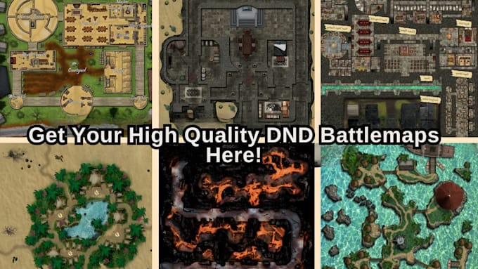 Design custom dnd battle maps, fantasy maps, ttrpg maps and rpg maps ...