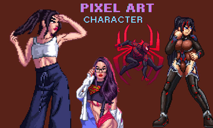 create pixel art characters, pixel art assets and animated backgrounds for games