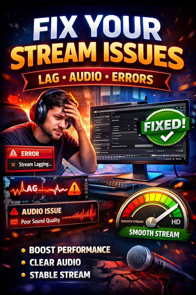 fix your stream issues, lag, audio problems, and errors