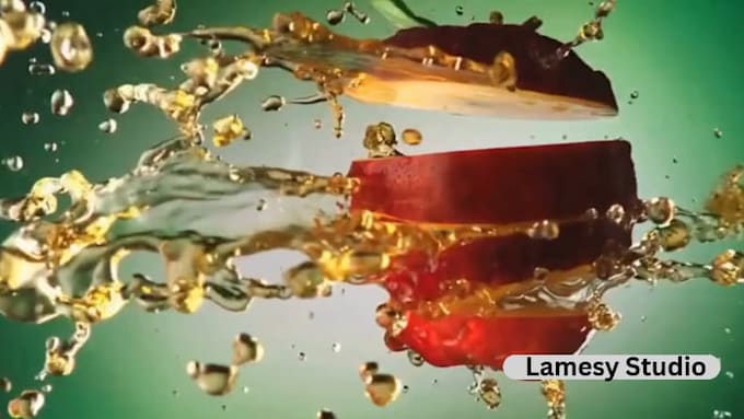 create 3d water simulation, fluid and particle simulation, 3d beverage animation