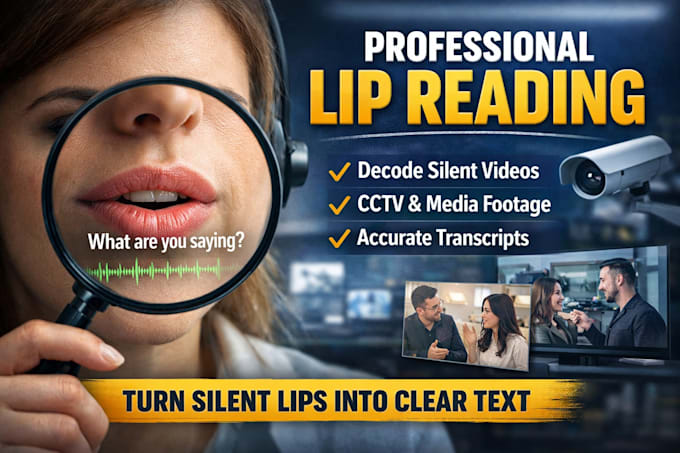 do professional lip reading with accurate video transcription