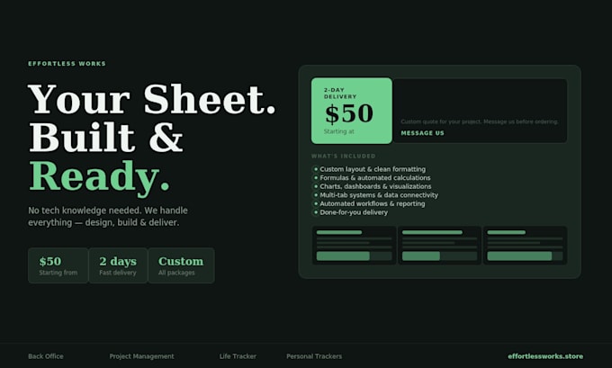 build a custom google sheets system for your business or life