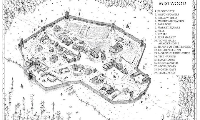 hand drawn vector map illustration custom map design illustrated cartography map