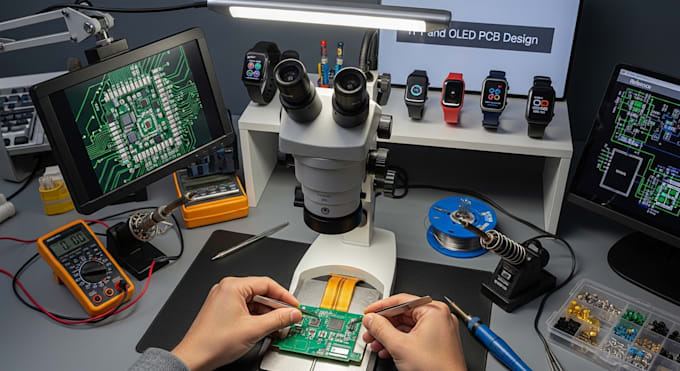 develop tft and oled pcb designs for wearable devices