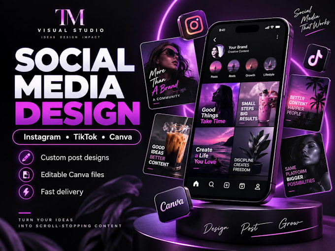 design engaging instagram and tiktok posts in canva