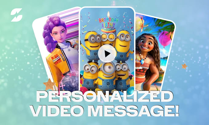 create a animated birthday video message from any character
