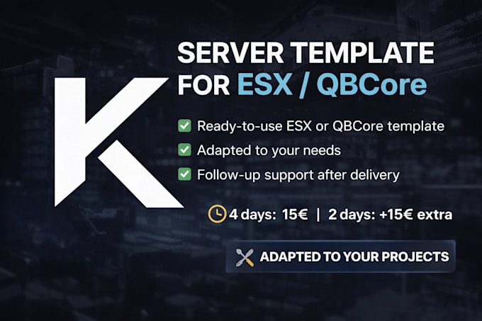 setup and configure your fivem server template