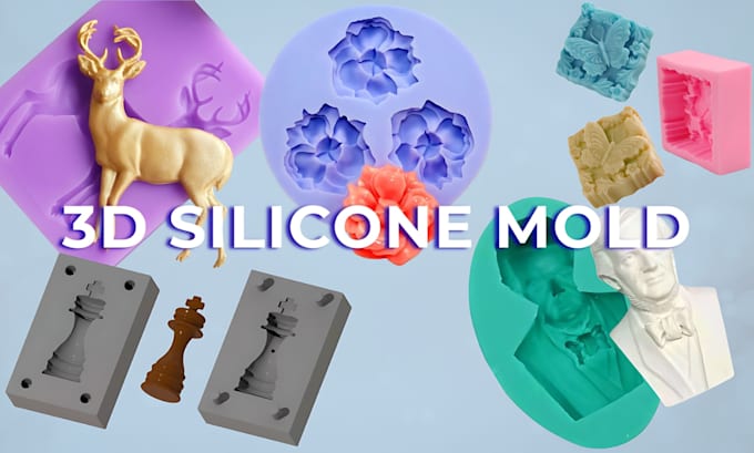 design 3d silicone mold plastic mold cad model stl file injection mold design