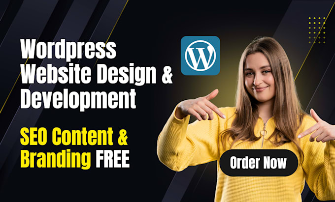 design a professional wordpress website with content