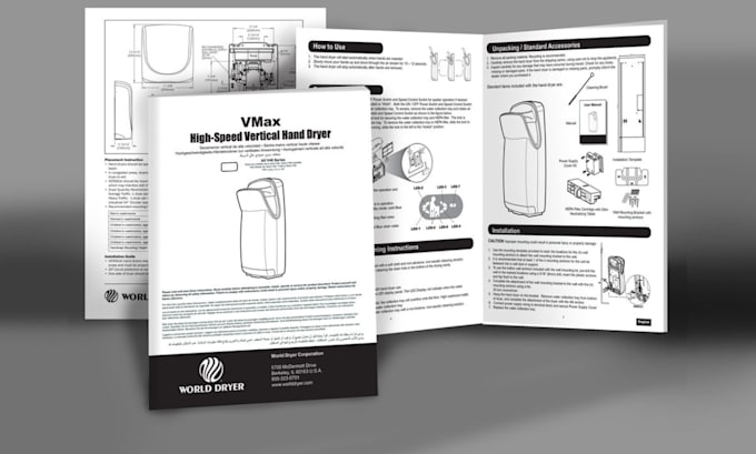 create user manual, step by step instruction manual, product manual assembly