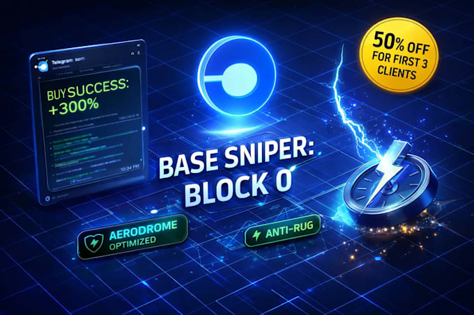 build a high speed base network sniper bot for aerodrome and copy trading