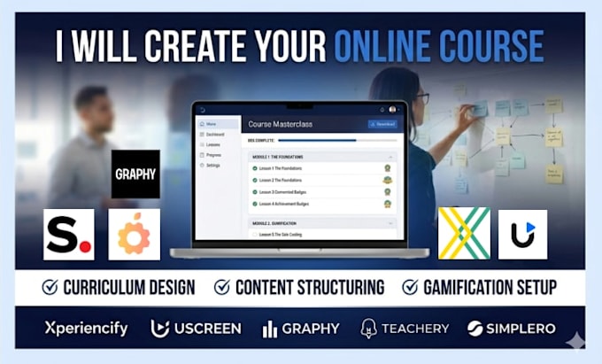 do online course creation xperiencify uscreen graphy teachery simplero website