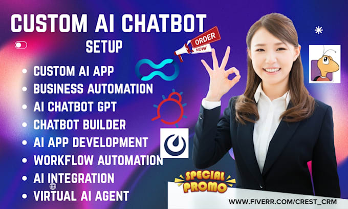 Créer un chatbot ai personnalisé, un agent ai, une automatisation crm ...