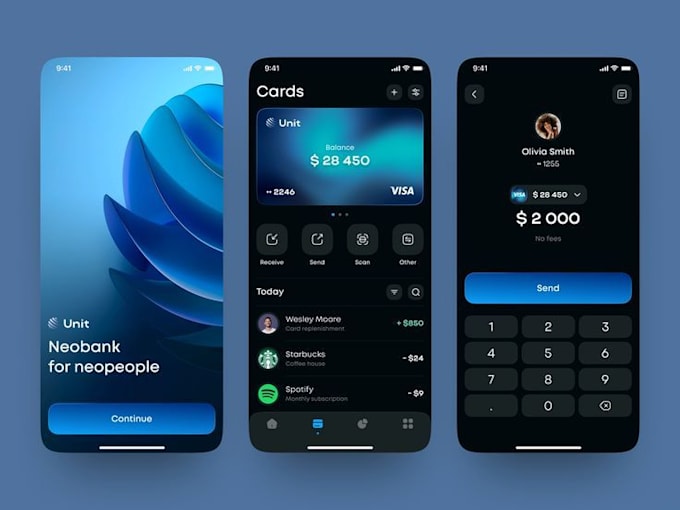 develop fintech app money transfer app crypto wallet app remittance payment app
