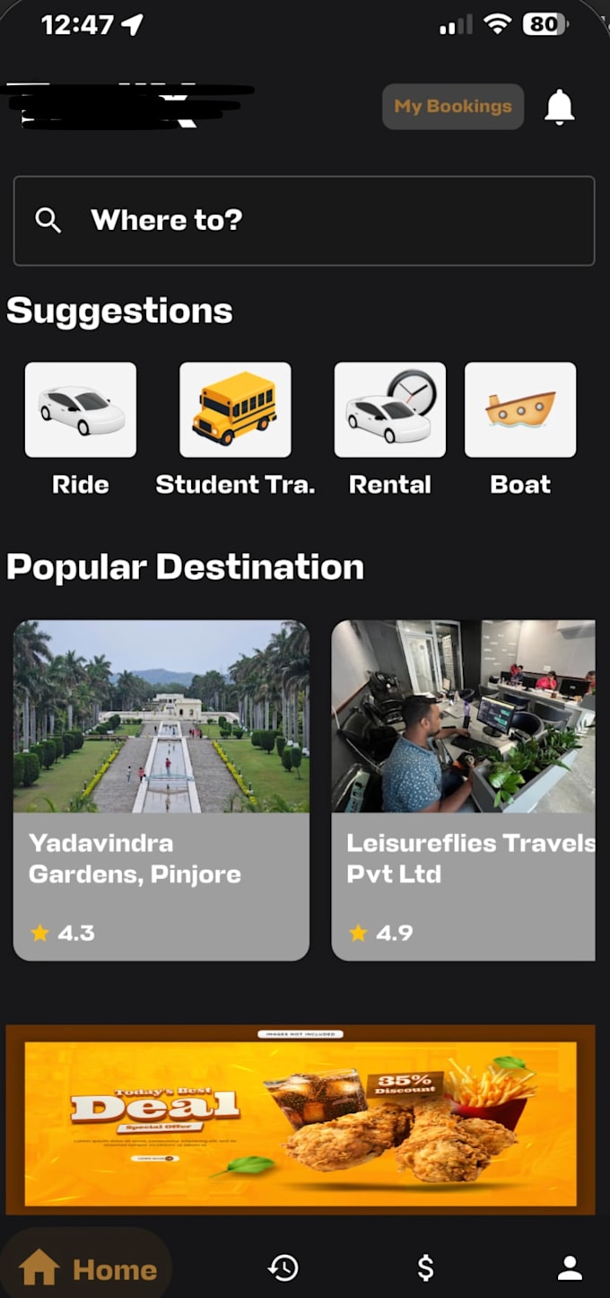 develop taxi booking app with admin, driver and rider features