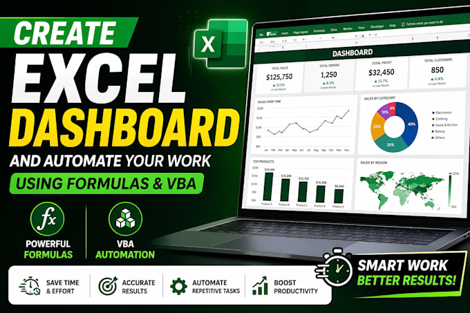 create excel, google sheets dashboard and automate your work