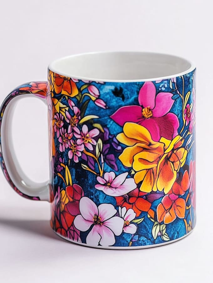 draw coffee mug design, custom mug design