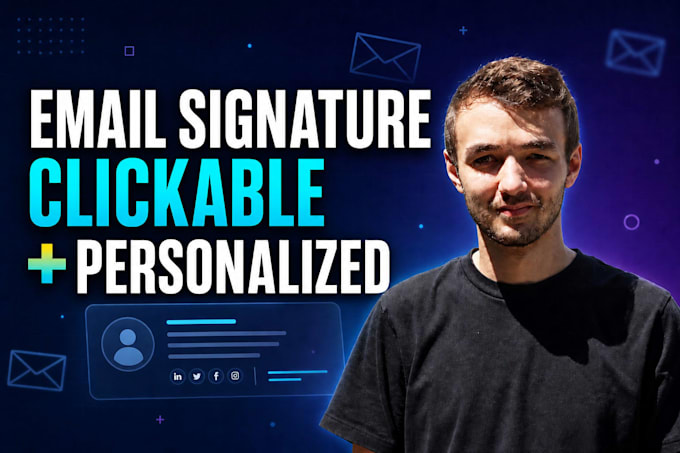 design a professional HTML email signature for gmail and outlook
