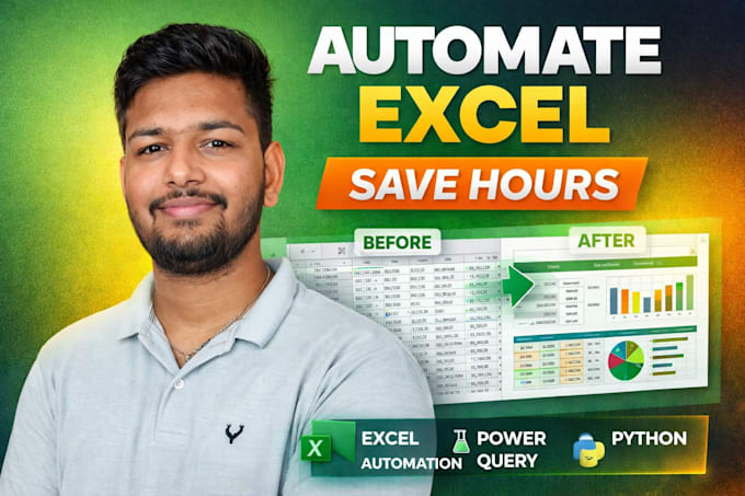 automate excel tasks, data cleaning, power query and python automation