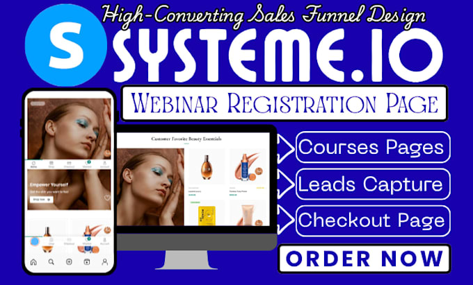 setup systeme io course webinar registration sales landing page lead capture