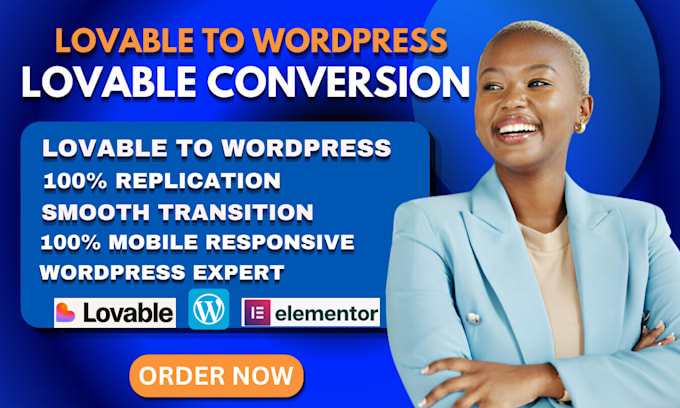 convert lovable to wordpress, redesign lovable website on wordpress