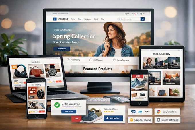 Create a fully functional ecommerce website for you by Kjonny77 | Fiverr