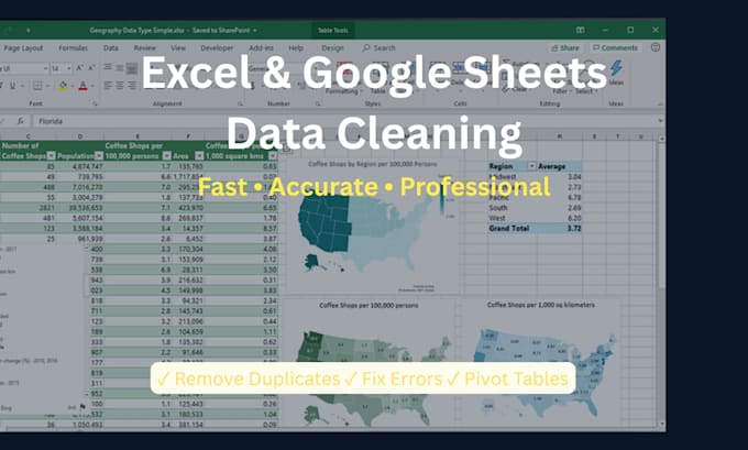 clean and organize your excel or google sheets data professionally