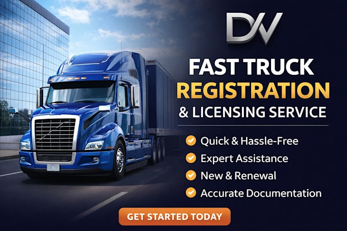 do fast truck registration  licensing service  hassle free processing