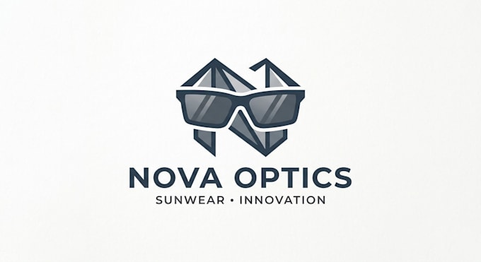 design a stylish and modern sunglasses brand logo