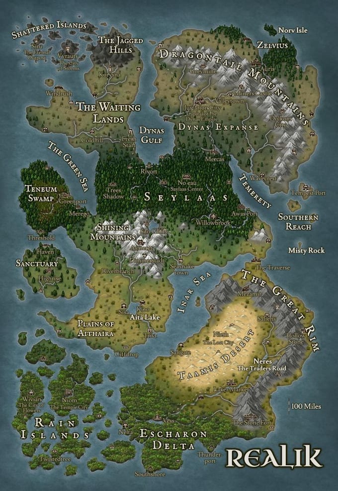 Create maps for your fantasy game, book and projects by Shilohou | Fiverr