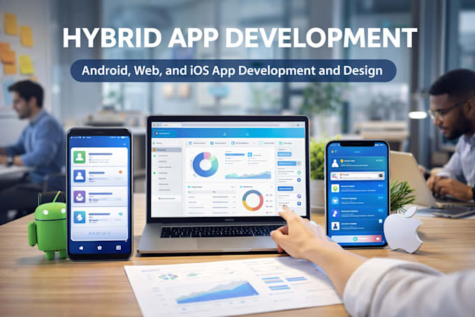 do hybrid app development, android, web and ios app development and design