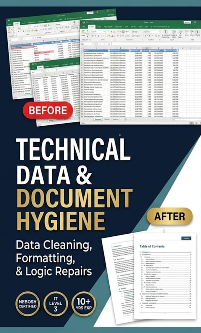 format your documents and organize excel data