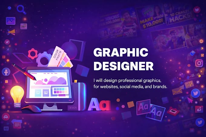 design professional graphics for websites etc