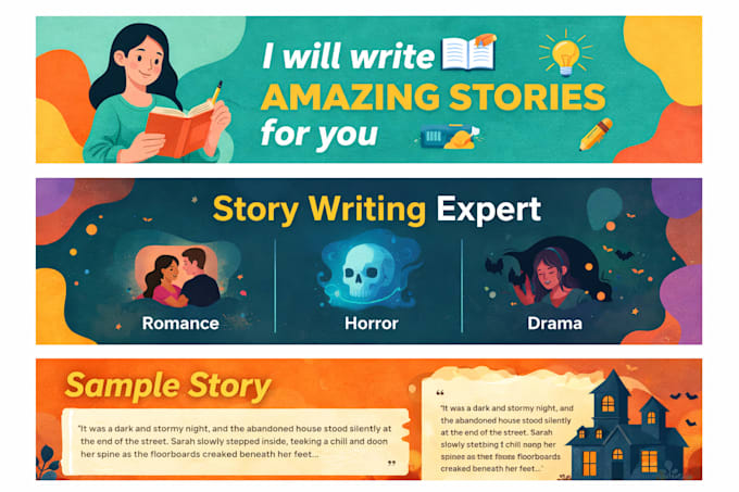 write romantic, suspense and emotional stories