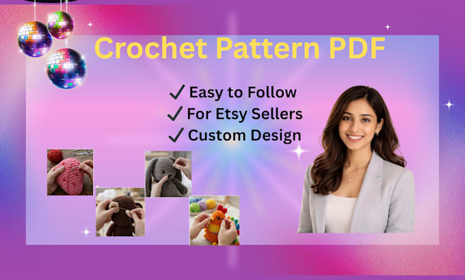create professional crochet pattern for etsy sellers