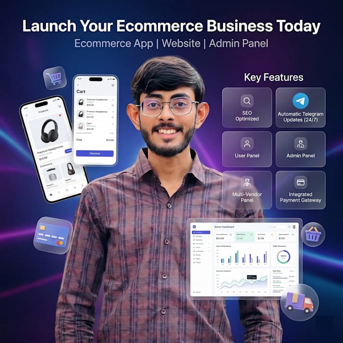 develop a professional ecommerce store