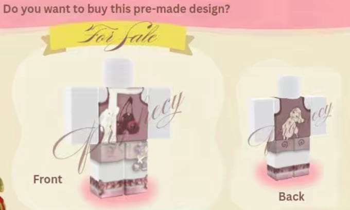 sell 2d roblox clothing design