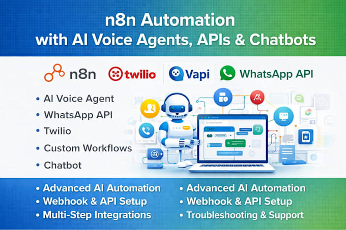 setup and fix n8n automation, vapi ai, whatsapp API and twilio